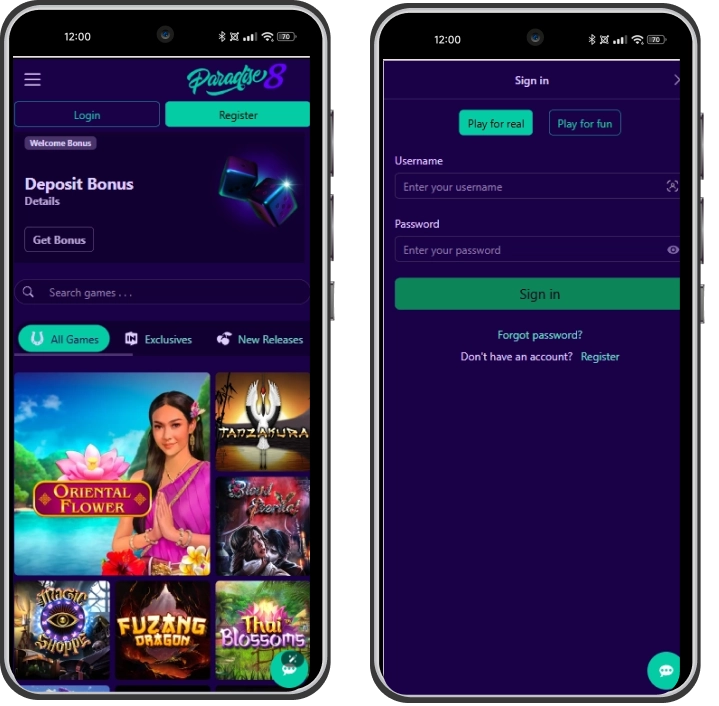 paradise8 casino mobile app