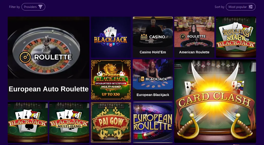 paradise8 casino table games